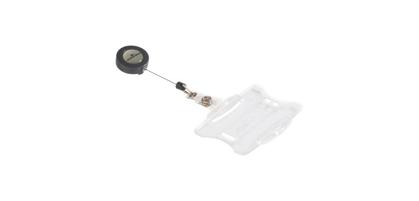 Durable Portabadge Con Chiocciola Yo-Yo Per 1 Tessera 54X87 Mm Trasparente 10 Unità