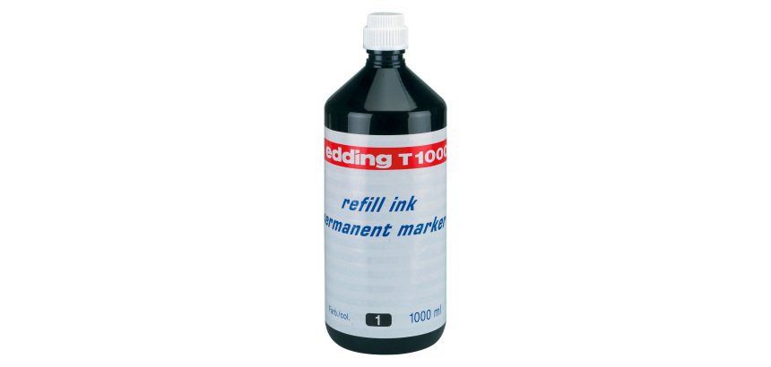 Flacone inchiostro permanente per ricarica edding 4-T1000001 nero