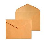 Buste con taglio a punta Pigna 80 g/m² avana senza finestra gommata 500 unità