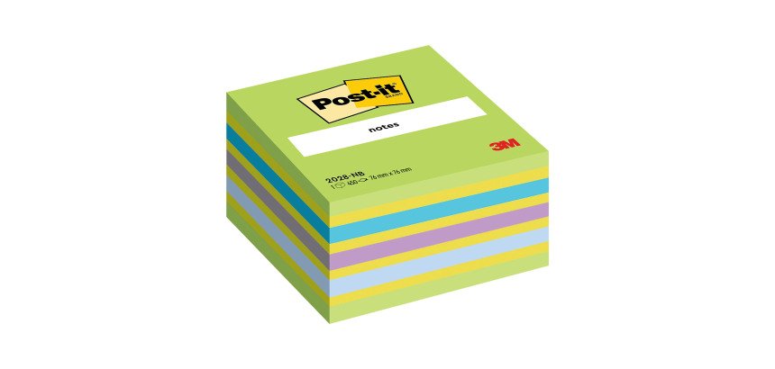 Cubo Post-it Neon Verde 76 x 76 mm da 450 fogli