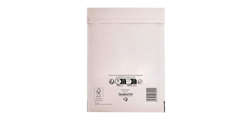 Mail Lite Mailing Bags D/1 180 (W) x 260 (H) mm Peel and Seal White Pack of 100