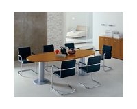 Tavolo riunioni Ovale Miami l 240 x p 110 x h 73.5 cm colore noce