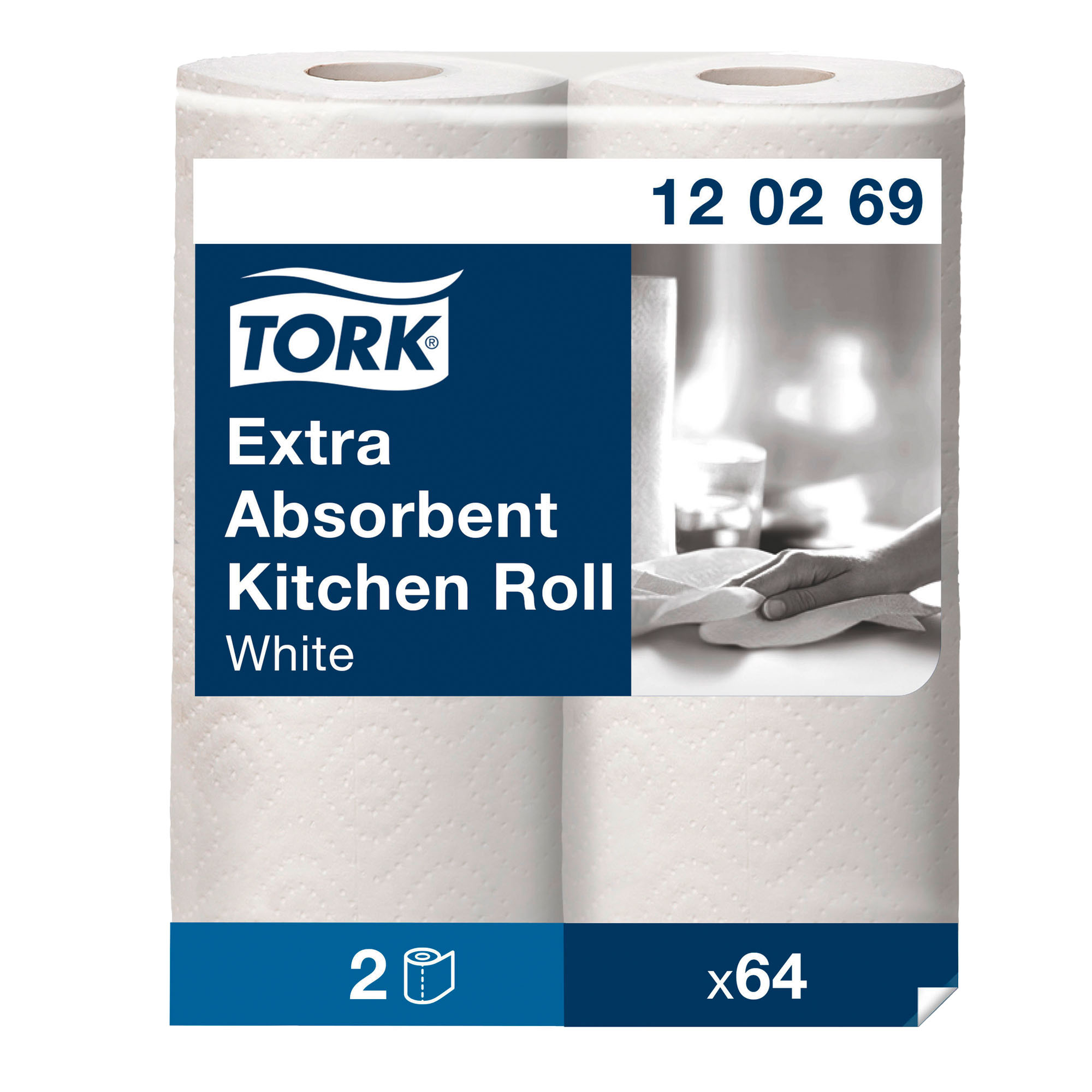 Rotoli da cucina ultra-assorbenti Tork 2 Strati 2 rotoli da 64 strappi su