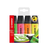 STABILO BOSS ORIGINAL Highlighter Assorted Broad Chisel 2-5 mm Refillable Pack of 4