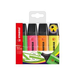 Evidenziatori STABILO Boss Original punta a scalpello assortiti 4 pezzi