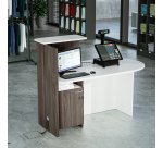 Bancone accoglienza compatto posizionamento a destra o sinistra l 142,5 x 83 x 117 cm