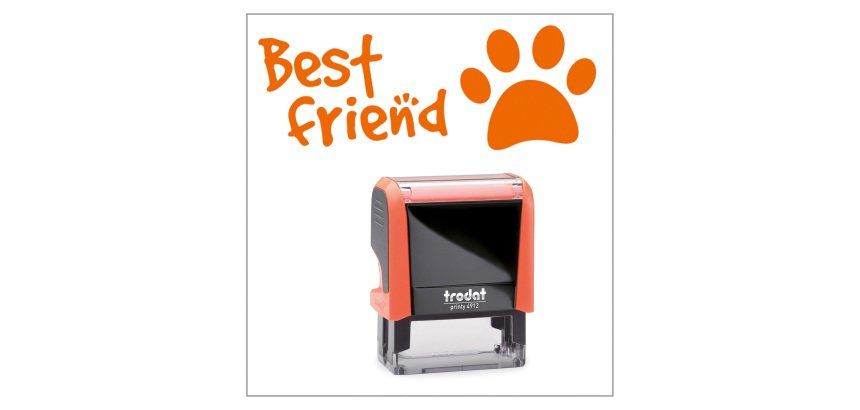 Timbro Trodat Printy 4912 "Best friend" arancione