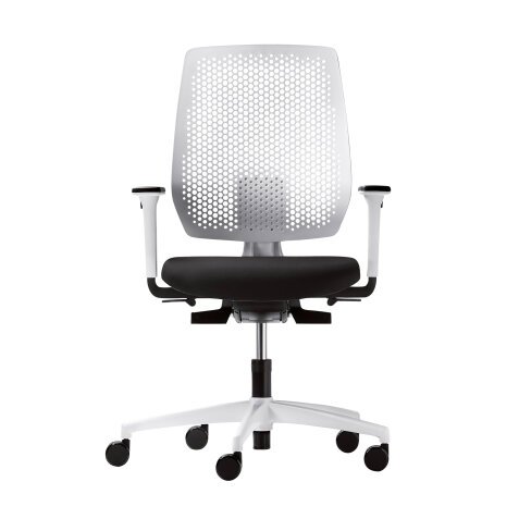 Sedia ergonomica Dauphin Speed-O,bianco con seduta nero