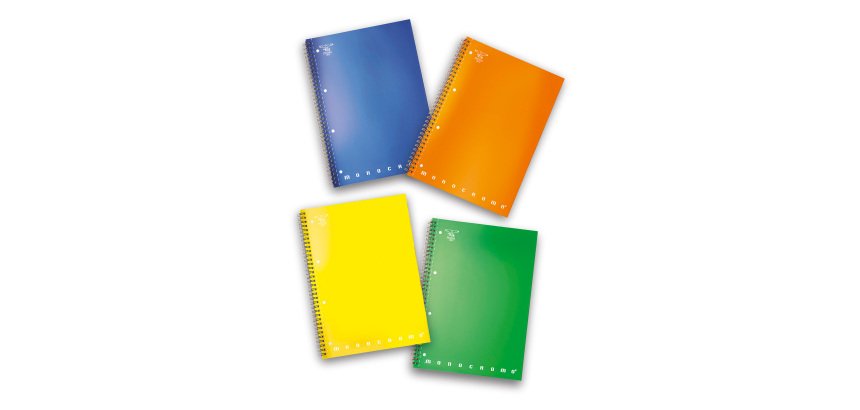 Quadernoni Pigna Monocromo Fluo Assortiti A quadretti 5 mm microperforazione A4 29,7 x 22 cm 80 g/m² 5 per Confezione