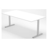 En_scrivania bianco gamba a t 160x80 pr