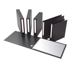 Portatabulati Rexel King Mec 1 anello 12 x 38 cm Nero