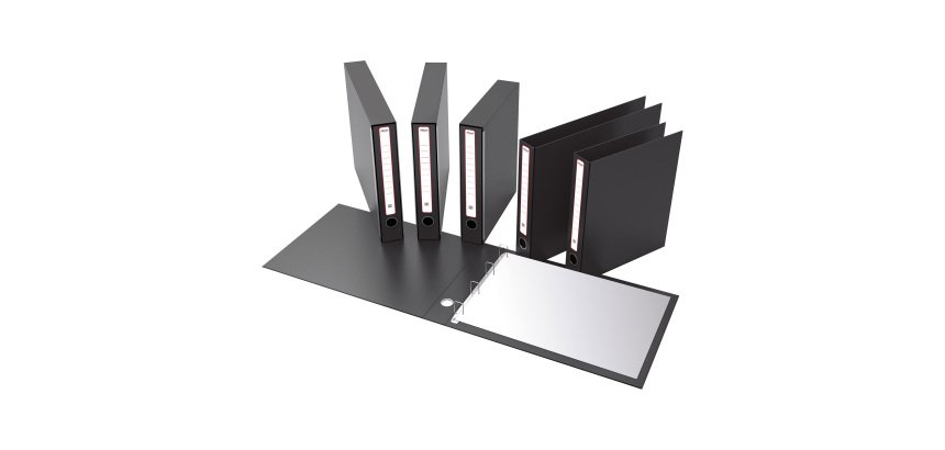 Portatabulati Rexel King Mec 1 anello 12 x 38 cm Nero