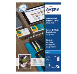 Avery C32015-25 Business Cards 85 x 54 mm 260gsm White Pack of 200
