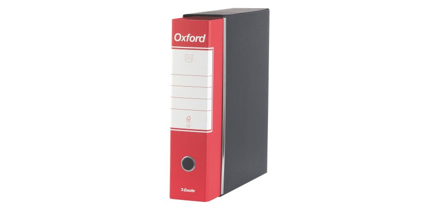 Registratore Protocollo dorso 8 cm Oxford Esselte in cartone 2 anelli A4 rosso 6 pezzi