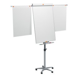 Nobo Impression Pro Freestanding Magnetic Mobile Easel Extendable Arms Nano Clean Steel 70 x 190 cm White