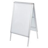 Nobo Double Sided Pavement Sign A1 Silver 650 x 70 x 1,135 mm