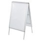 Nobo Double Sided Pavement Sign A1 Silver 650 x 70 x 1,135 mm