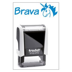 Timbro Trodat Printy 4910 "Brava" bianco