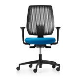 Sedia ergonomica Dauphin Speed-O bianco con seduta blu