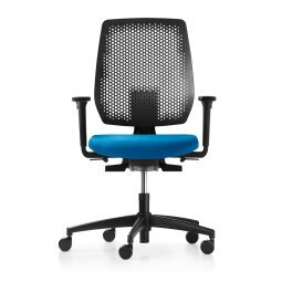 Sedia ergonomica Dauphin Speed-O bianco con seduta blu