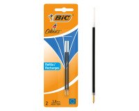 BIC Ballpoint Pen Refill 4 Colours 0.4 mm Black Pack of 2