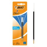 Refill per penna a sfera BIC 4 Colori 1mm, blu, 2 pezzi
