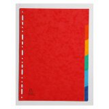 Exacompta 1406E A4 Red 6 tabs mottled pressboard blank