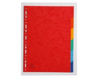 Divisori Exacompta in cartoncino lustré 225 g/m² A4 Assortiti 6 tasti neutri 18 fori