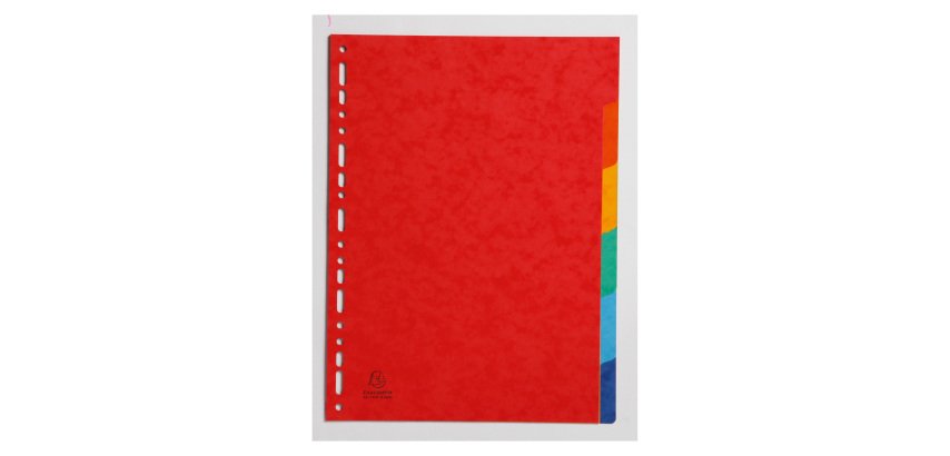 Divisori Exacompta in cartoncino lustré 225 g/m² A4 Assortiti 6 tasti neutri 18 fori