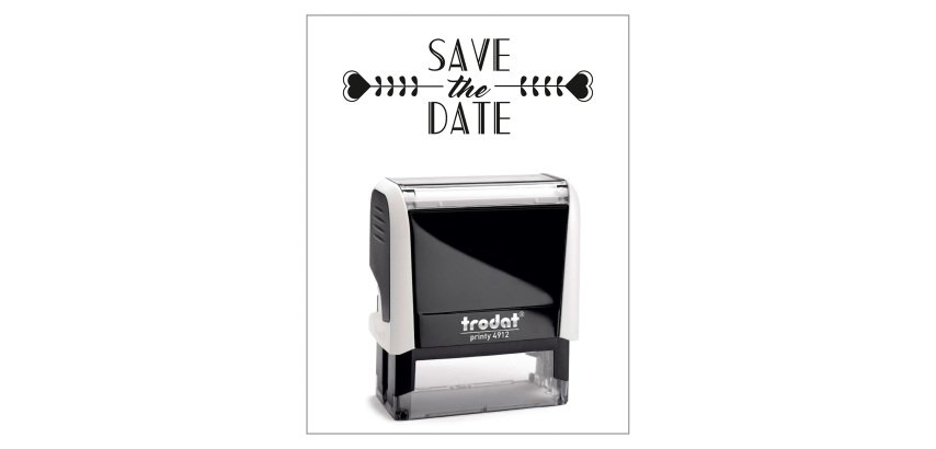 Timbro Trodat Printy 4912 "Save The Date" verde