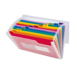 Exacompta Expanding File Crystal A4 Assorted Plastic