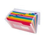 Exacompta Expanding File Crystal A4 Assorted Plastic