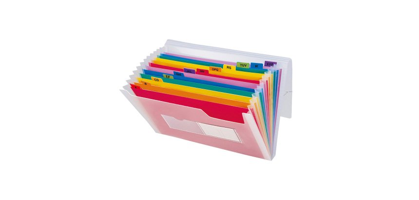 Exacompta Expanding File Crystal A4 Assorted Plastic