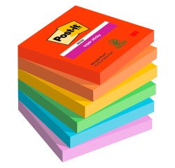Post-it Super Sticky Playful 76 x 76 mm 6 unità da 90 fogli