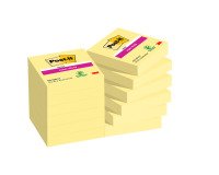 Post-it Super Sticky Notes 47.6 x 47.6 mm Canary Yellow Square 12 Pads of 90 Sheets