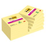 Post-it Super Sticky Notes 76 x 76 mm Canary Yellow Square 12 Pads of 90 Sheets