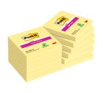 Post-it Super Sticky Notes 76 x 76 mm Canary Yellow Square 12 Pads of 90 Sheets