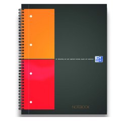 Oxford International A4+ Assorted Poly Cover Notebook Squared 80 Sheets