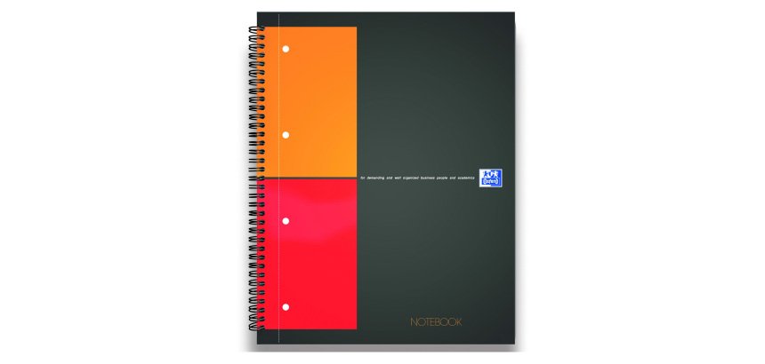 Oxford International A4+ Assorted Poly Cover Notebook Squared 80 Sheets