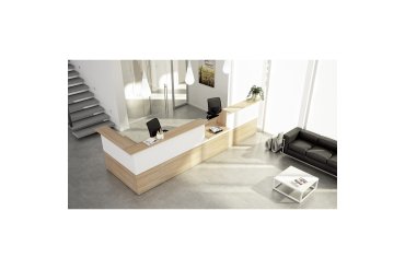 Bancone reception noce bianco 800 x 76,10 x 1.170 mm