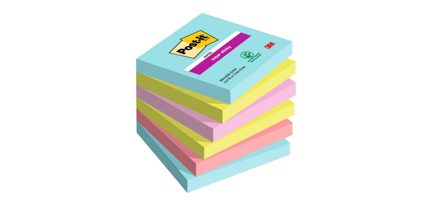 Post-it Super Sticky Cosmic 76 x 76 mm 654 6 unità da 90 fogli