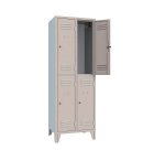 Armadio spogliatoio 4 Scompartimenti ante grigio 615 x 500 x 1.800 mm