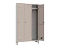 Armadio spogliatoio Metallico 3 Scompartimenti ante grigio 1.020 x 330 x 1.800 mm