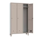Armadio spogliatoio Metallico 3 Scompartimenti ante grigio 1.020 x 330 x 1.800 mm
