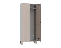 Armadio spogliatoio Metallico 2 Scompartimenti ante grigio 690 x 330 x 1.800 mm