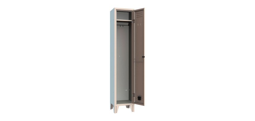 Armadio spogliatoio 1 Scompartimenti ante grigio 360 x 330 x 1.800 mm