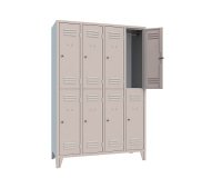 Armadio spogliatoio 8 Scompartimenti ante grigio 1.200 x 500 x 1.800 mm