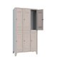 Armadio spogliatoio 6 Scompartimenti ante grigio 907 x 500 x 1.800 mm