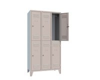 Armadio spogliatoio 6 Scompartimenti ante grigio 907 x 500 x 1.800 mm