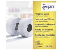 AVERY Etichette adesive per prezzatrici a 1 linea, adesivo permanente, 26x12mm, 1500 etichette per rotolo, 10 rotoli per confezione